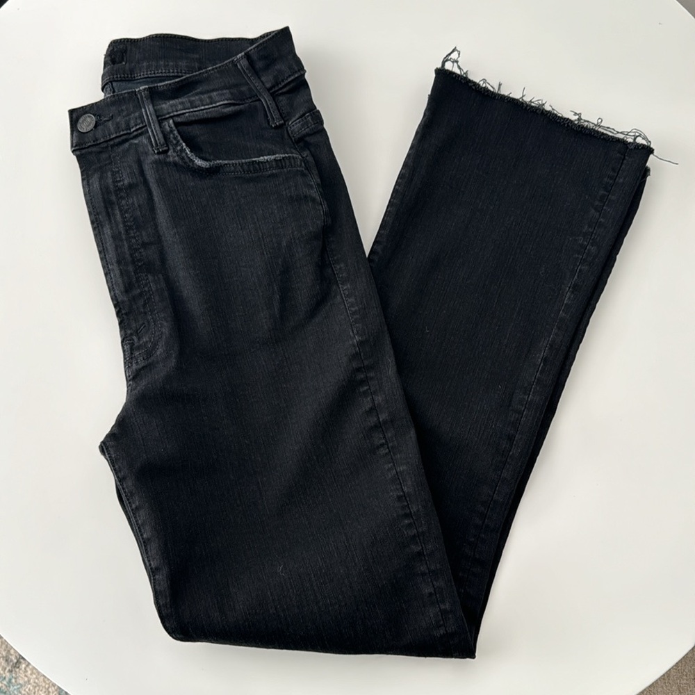 Mother - The Hustler High Rise Frayed Flare Leg Ankle Jeans - Size 29